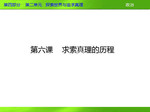 2013届高三政治一轮复习课件：第六课 求索真理的历程(新人教必修4)