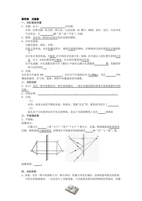 人教版八年级上册光现象