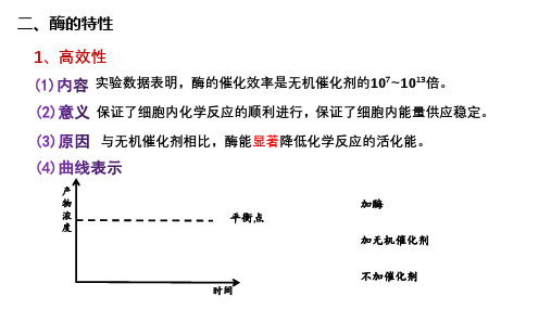 新教材人教版高中生物必修一5.1降低化学反应活化能的酶2