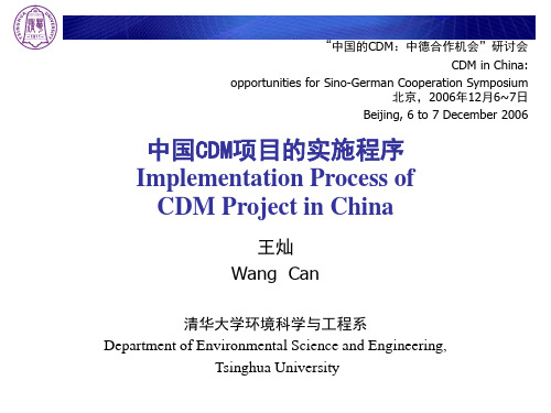 中国CDM项目的实施程序.