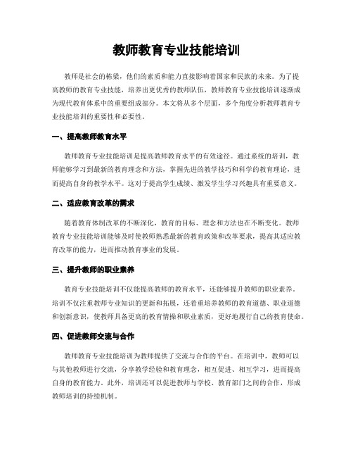 教师教育专业技能培训