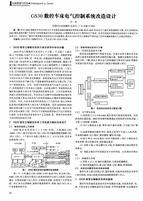 GS30数控车床电气控制系统改造设计