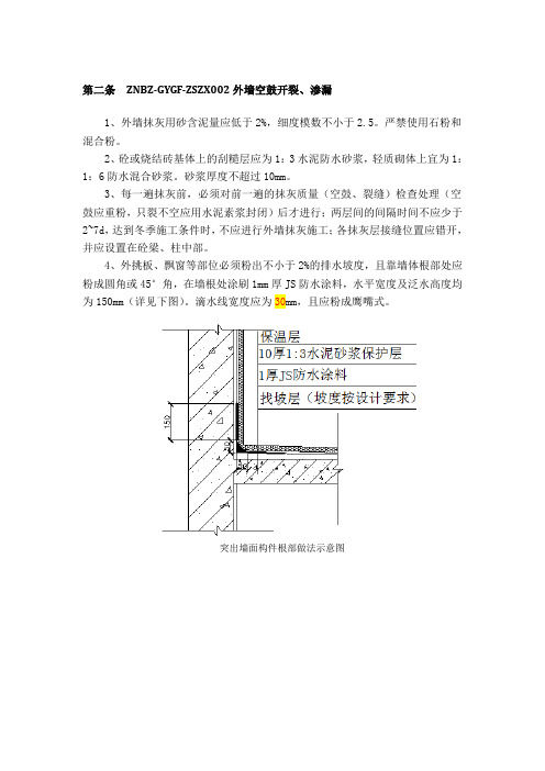 外墙空鼓开裂、渗漏