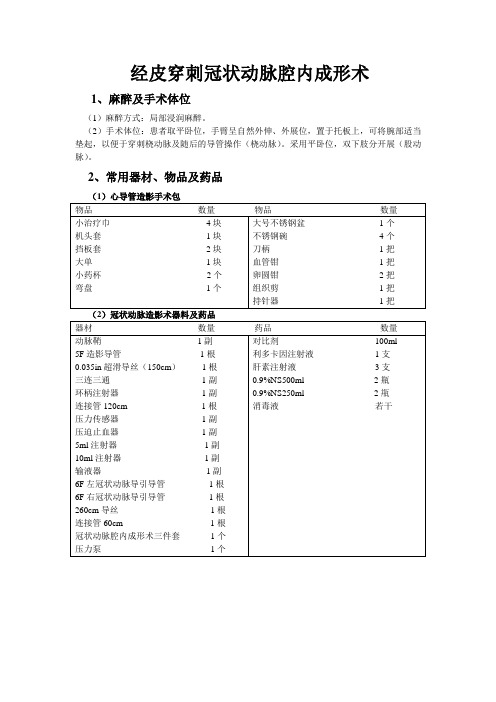 经皮穿刺冠状动脉腔内成形术