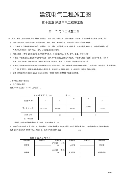 建筑电气施工图实例图解(图例、符号、含义)汇总