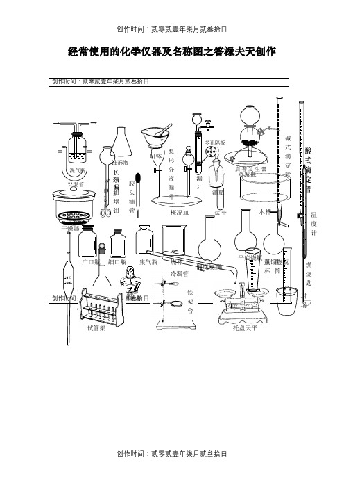 初中常用化学仪器及名称图