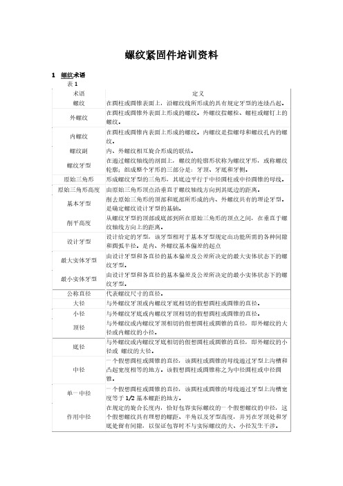 机械螺纹紧固件培训资料