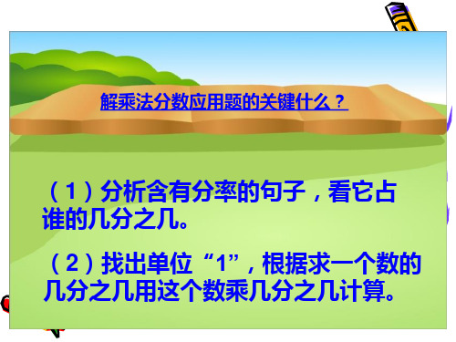 新人教版小学数学六年级上册第一单元《分数乘法》ppt复习课件