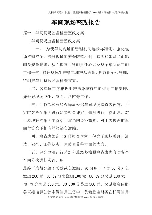 车间现场整改报告doc