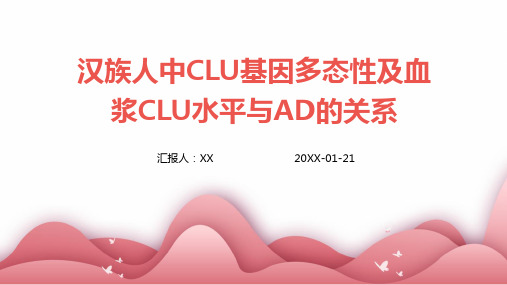 汉族人中CLU基因多态性及血浆CLU水平与AD的关系