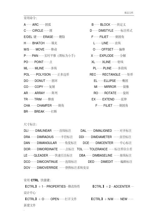 CAD命令、特殊符号代码大全