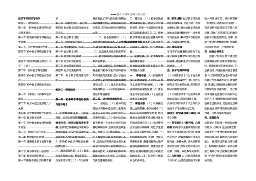 2016教师资格证初中数学专业知识与能力复习资料