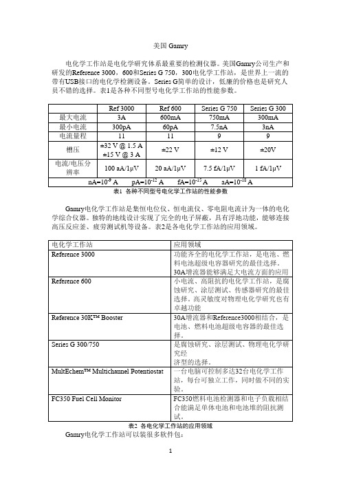 美国Gamry的电化学工作站