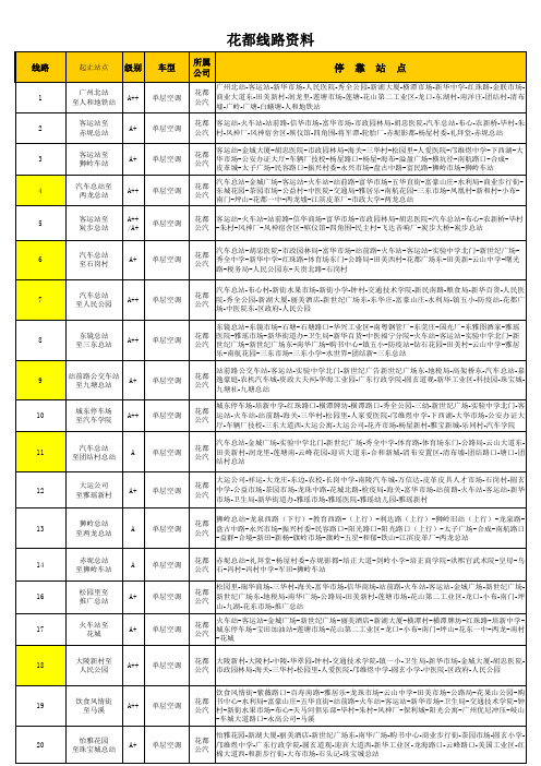 2013花都公交线路表