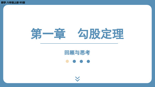 2024-2025学年度北师版八上数学-第一章-勾股定理-回顾与思考【课件】