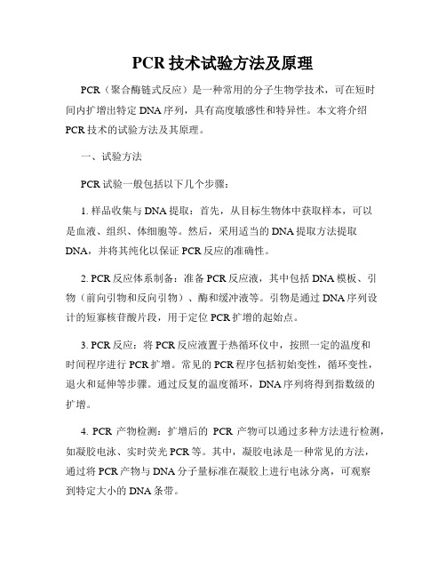 PCR技术试验方法及原理