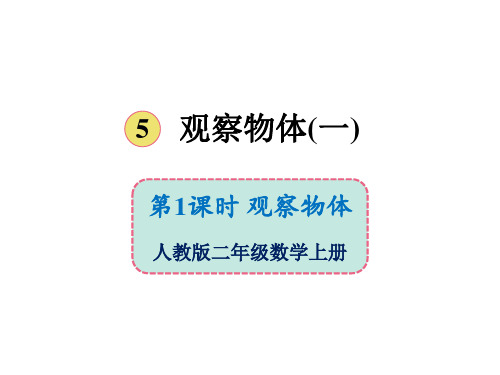 二年级上册数学课件-第五单元第一课时 观察物体 人教版(共10张PPT)