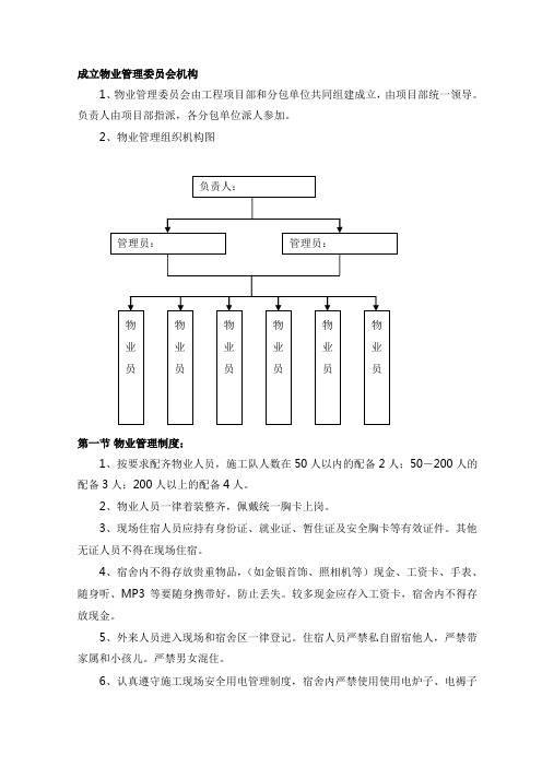 成立物业管理委员会机构