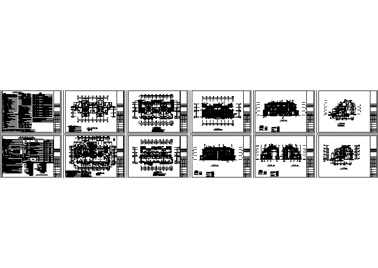 北方某三层框架结构别墅建筑设计施工图