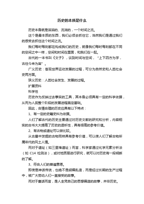 历史的本质是什么