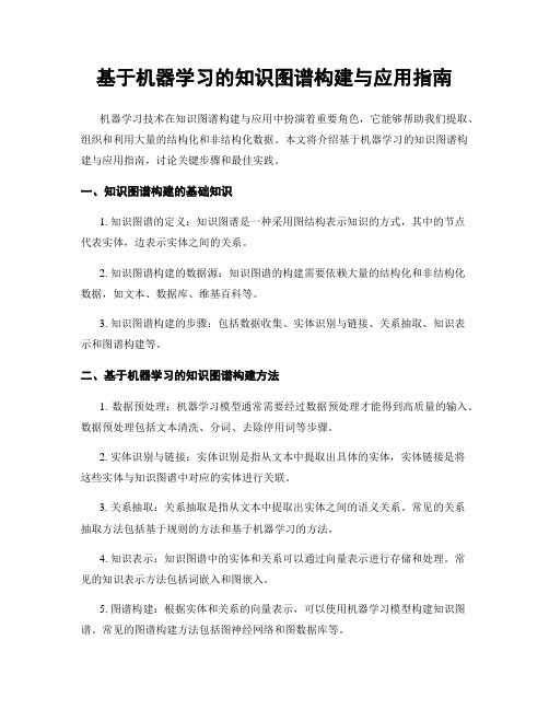 基于机器学习的知识图谱构建与应用指南