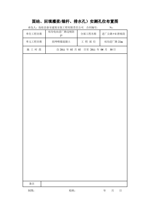 基坑支护竣工验收记录表