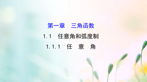 高中数学第一章三角函数1.1.1任意角课件2新人教A版