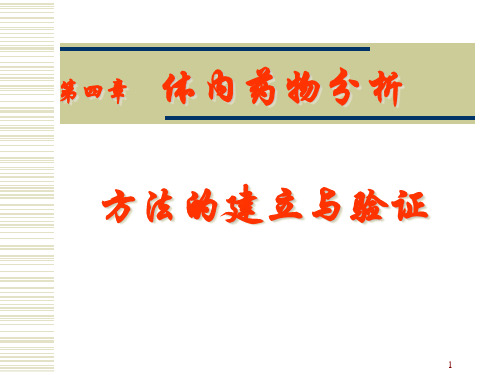 体内药物分析方法的建立和验证ppt课件