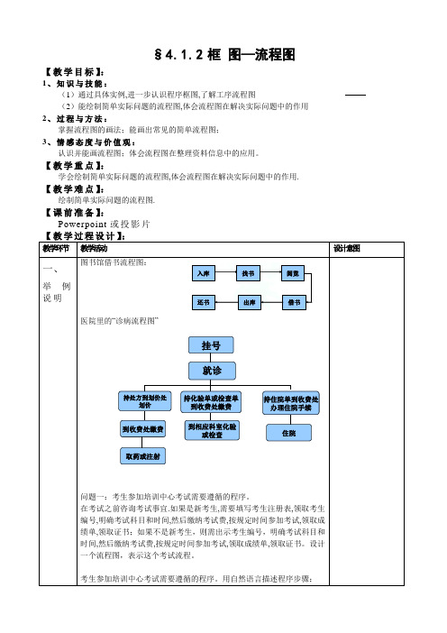 高中数学学案教案4.1.1流程图 -2