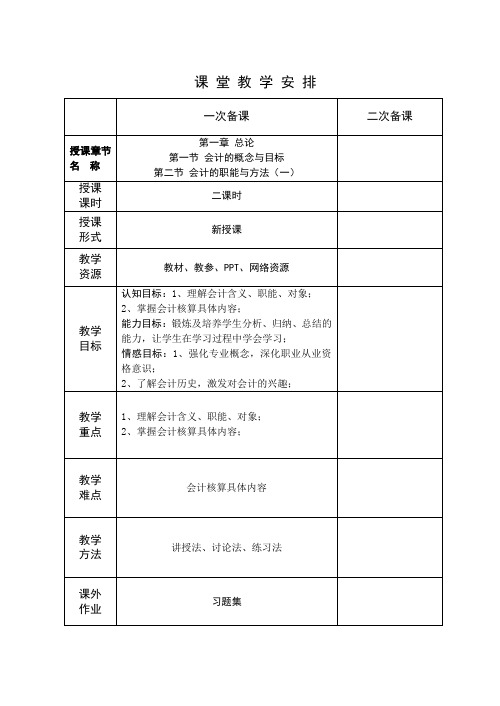 会计基础教案-第一章-总论