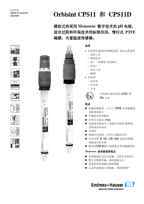 E+H 电极选型