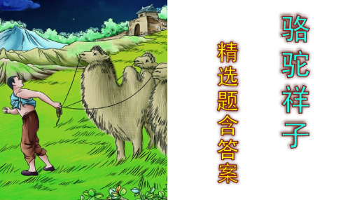 【部编版】七年级语文下册名著知识《骆驼祥子》精选题含答案