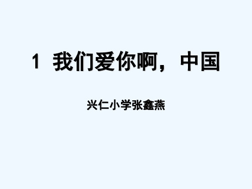 《我们爱你啊,中国》课件2