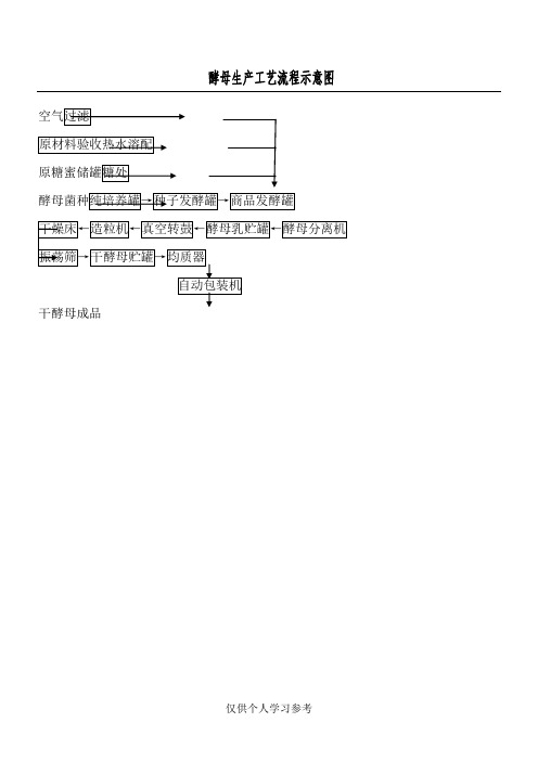 酵母生产工艺流程示意图