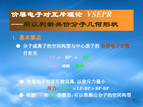 价层电子对互斥理论精选优质 PPT