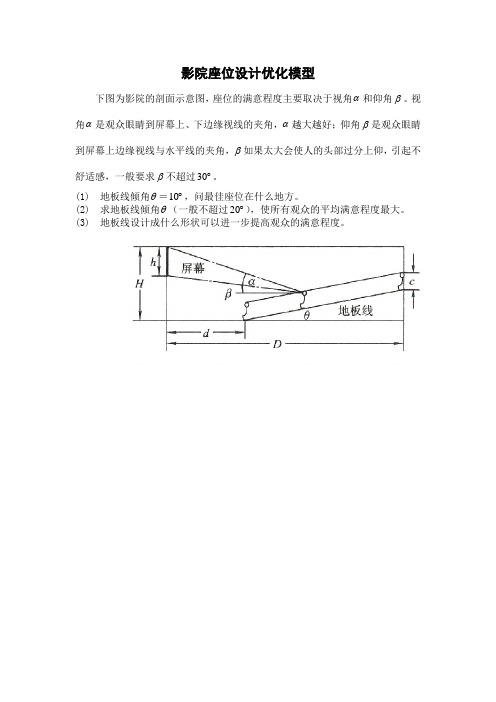 影院座位设计优化模型