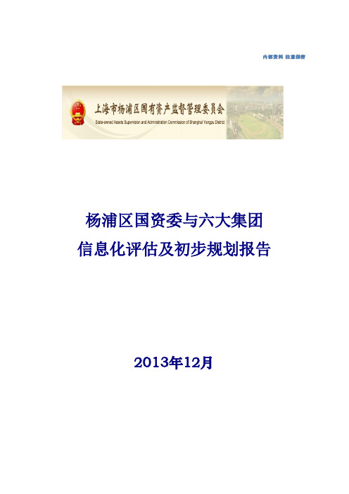 06杨浦区国资委与六大集团信息化评估及初步规划报告v2.0报告