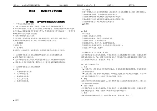 文化生活第九课和第十课复习学案