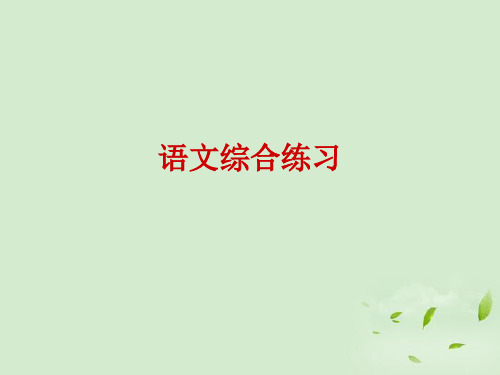 江苏省扬州市安宜高级中学高三语文B部综合练习(4)课件 新人教版