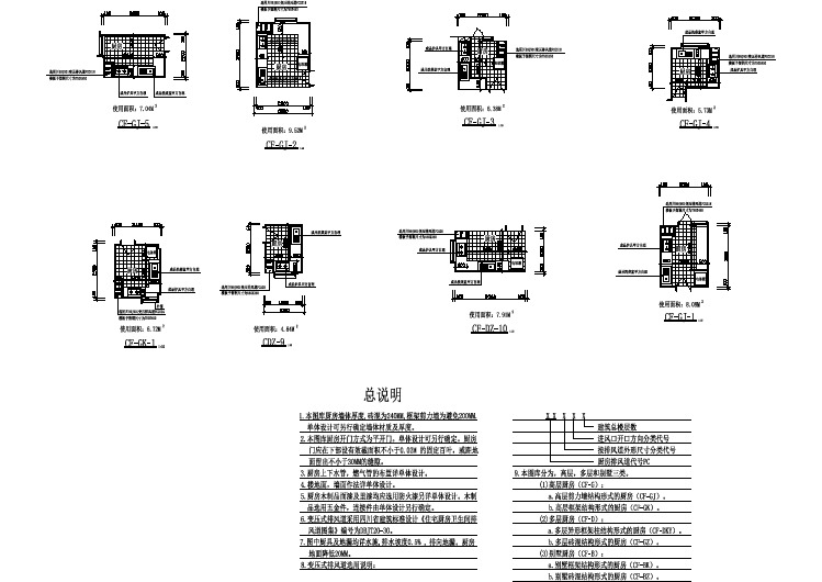 8个建筑常用厨房cad设计大样详图