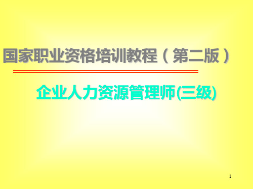 企业人力资源管理师三级第一章人力资源规划PPT课件