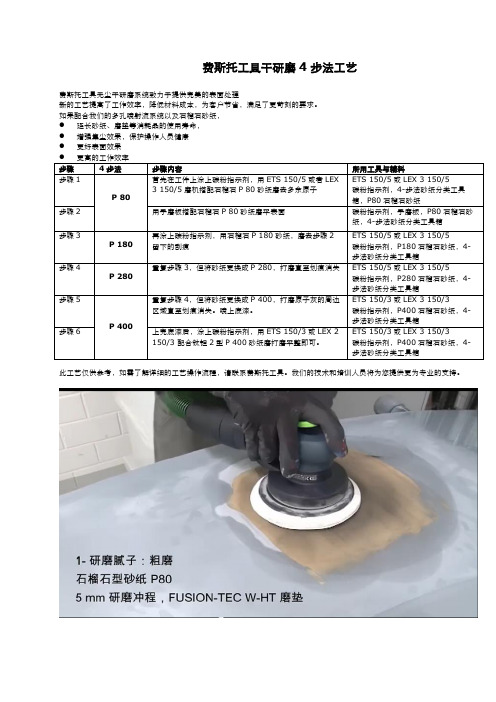 费斯托工具干研磨4步法工艺