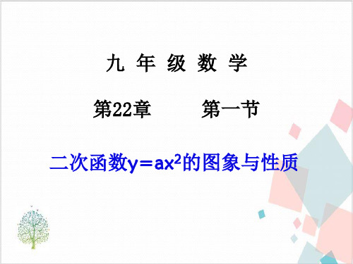 二次函数y=ax的图象和性质名师课件-ppt下载