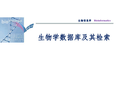 生物学数据库及其检索精选ppt