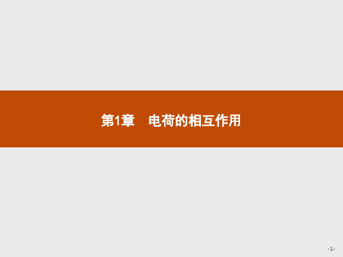 2019-2020高中物理沪科版选修3-1配套课件：1.1 静电现象与电荷守恒 