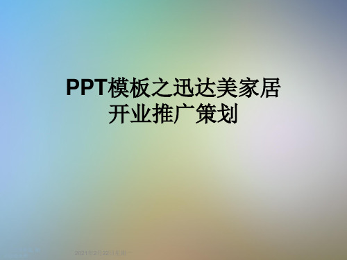 PPT模板之迅达美家居开业推广策划