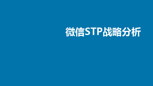 微信STP战略分析