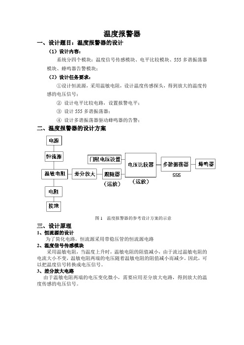 电子系统设计--温度报警器