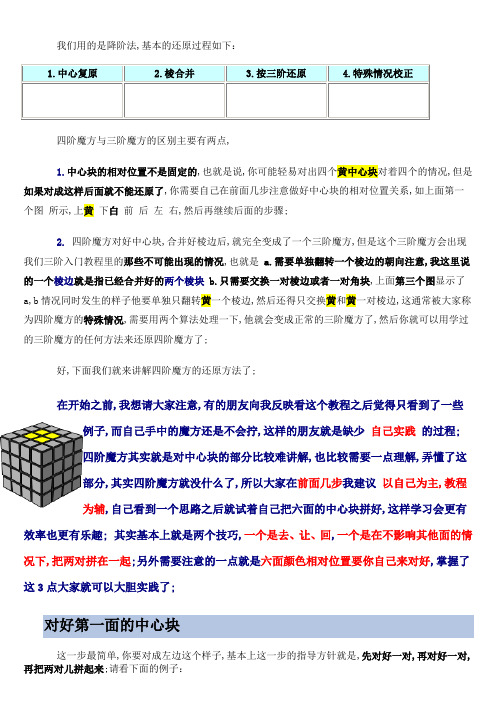 终极四阶魔方公式