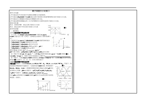 离子浓度大小比较导学案